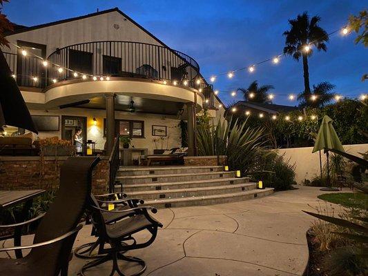 String lights backyard