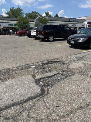 Parking lot potholes