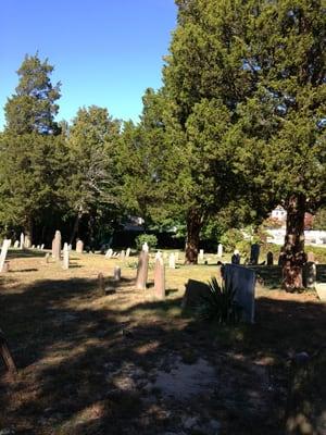 The Old Burying Ground on the grounds of the Old Whalers Church