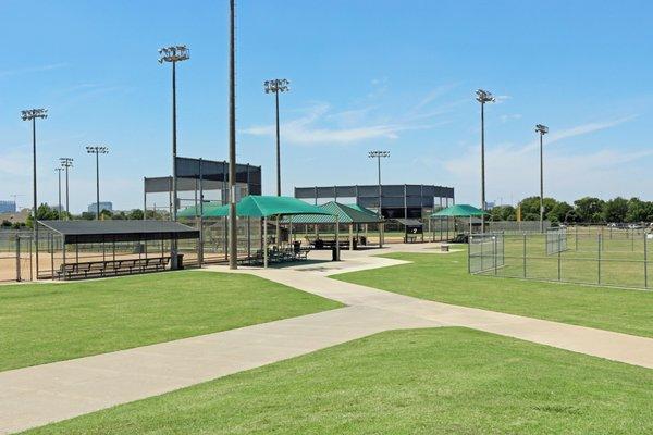 Ball fields at Heritage Yards