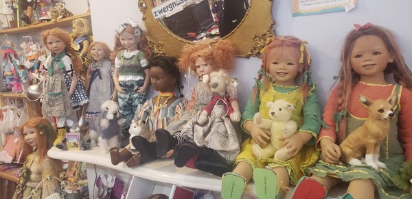 Some of her dolls.