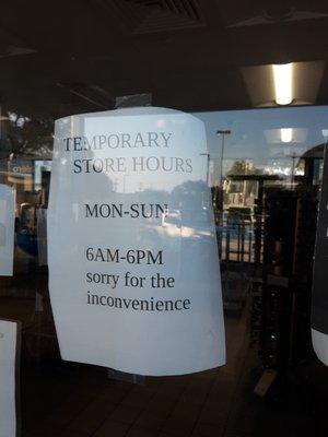 Store closes at 6PM peak hours!!