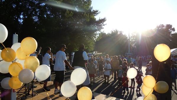 A local hip hop group performs at our annual block party in 2011