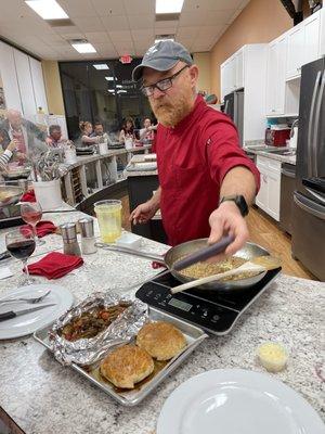 Chef Sterling giving us a hand