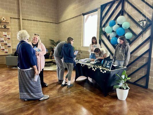 Pastor Melissa's book signing.