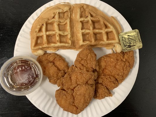 kid's 2 tender + half waffle meal