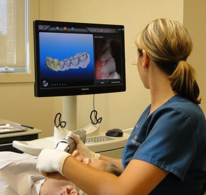 No More Playdough in Your Mouth - Our new digital scanner uses a wand with a small camera to take pictures of your teeth!