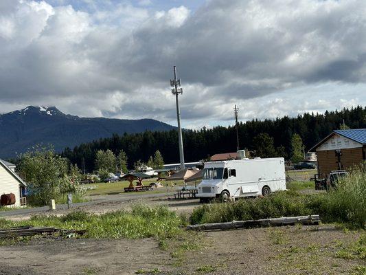 Food Truck from a distance. Bit tricky to find.