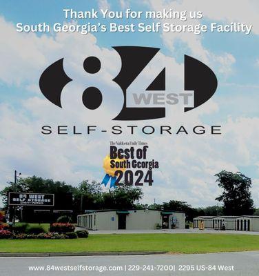 VOTED BEST STORAGE FACILITY 2024!