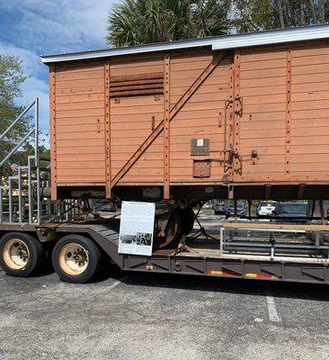 Boxcar, used to transport Jewish people to death camps