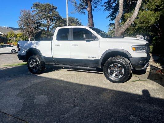 2019 rebel with leveling kit , spacers and new Toyo at3 tires