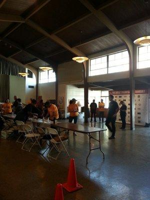 The Volunteer  registration  area