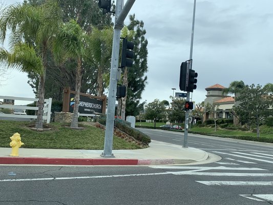 The sign at the cross street of Rinaldi and Corbin