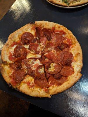 Pepperoni pizza with 'Nduja