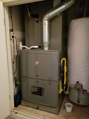 New furnace with refrigerated air we recently installed for one of our residential customers.