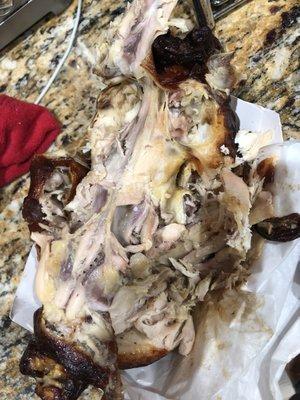 Opened up a rotisserie chicken to find this. Looks disgusting.