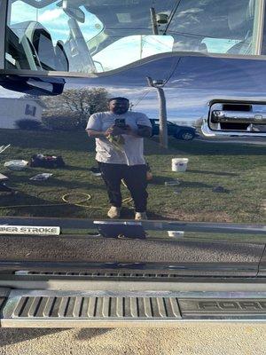 Nice reflection on truck door