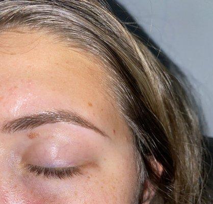 My natural brow shape without over correction