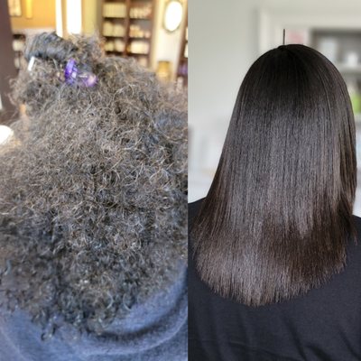 Japanese Straightening- The permanent chemical process that removes 100% of curl and frizz.