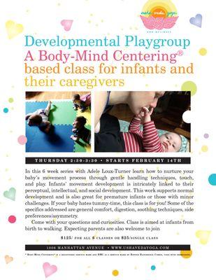 Winter 2019 Infant Movement series starts on Valentine's Day.