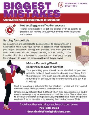 BIGGEST MISTAKES DIVORCING WOMEN MAKE