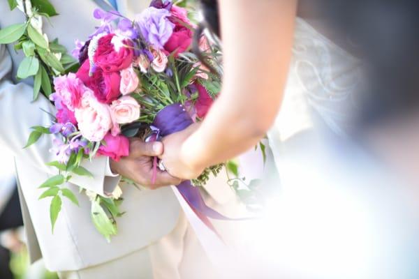 My boho-luxe jewel toned bridal bouquet Photo credit: Ed Pingol Photography