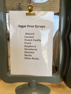 Sugar free syrups 2022