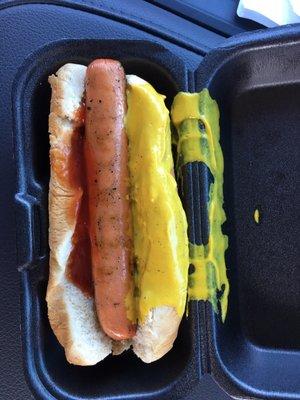 Asked for light mustard.