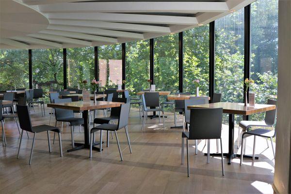 Brandywine Museum of Art in Chadds Ford, Pennsylvania - Cafe Seating.