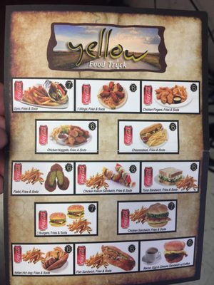 This is his menu and prices his has good food for very cheap prices