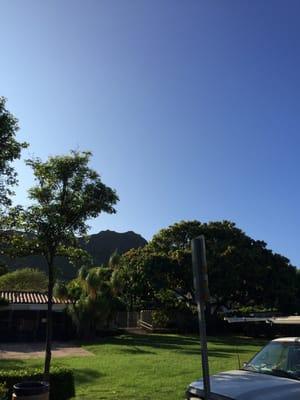 Here for a meeting this morning- great location near the slopes of Diamond Head