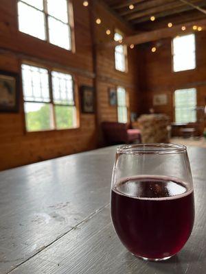 Blueberry wine, because Maine.