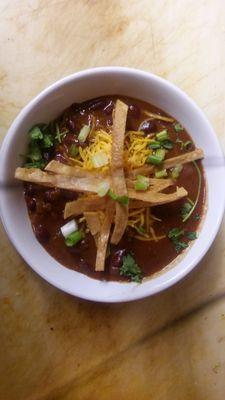 Cup of our homemade Bunkhouse Chili