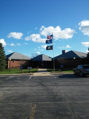 Front entrance of the club. Restaurant open to the public for dinner every Wednesday, Thursday, and Friday.