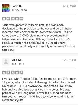 5 Star reviews that Yelp hid