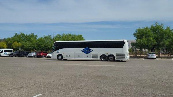 Gray Line Arizona Bus Rental for school trips and youth groups in Tucson Arizona.