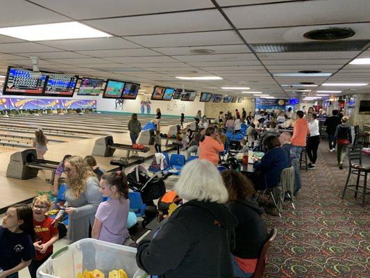 Bowling with the Easter Bunny