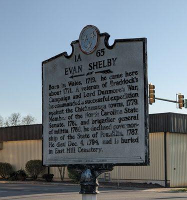 Evan Shelby Historical Marker