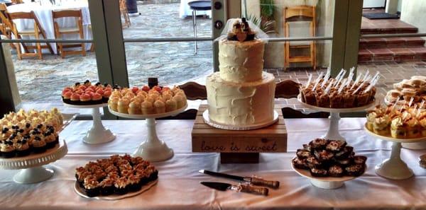 Great dessert table for a wedding!