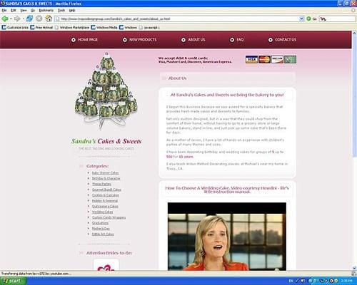 Sandra's Cakes & Sweets - website. http://www.troposdesigngroup.com/portfolio/Sandra%27s_cakes_and_sweets/index.html