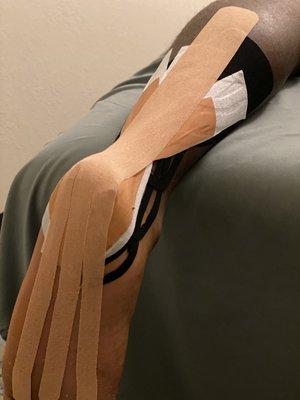 Special taping for those injuries that want to be protected and not massaged. Sometimes they just want to be left alone.