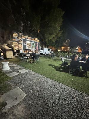 Food truck + patio area