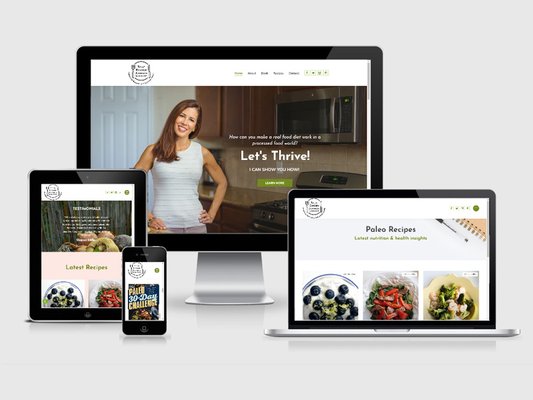 Nutrition website design