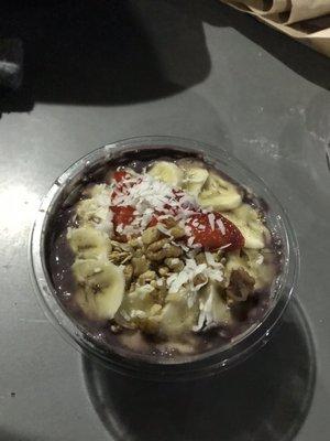 High protein açaí bowl