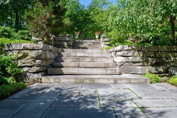 Concrete Stairs at Cremer Residence in St. Charles, IL