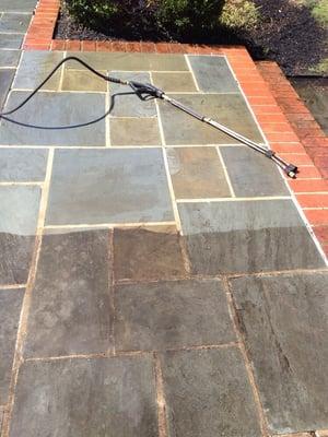 Power Washing Flagstone