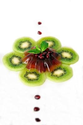 Pomegranate and kiwi desert