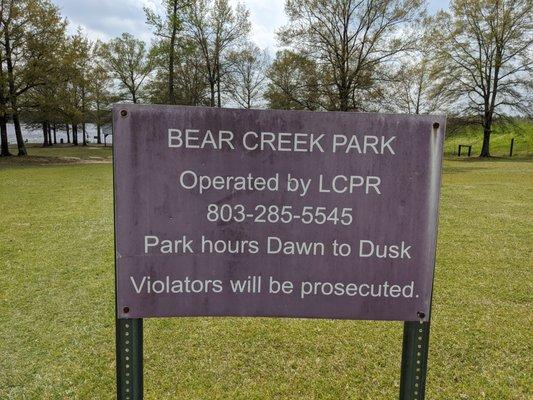 Bear Creek Park, Lancaster SC