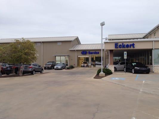 Store front for the service dept.  and to the right is the dealership.