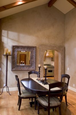 Carmel Dining Room with rag-rolled walls.